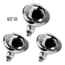 3 Lampada Secagem Infravermelha 250w 110v E27 Estufa Pintura Foto  mini 1