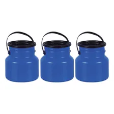 3 Leiteira Galão Vasilhame Leite 3 Litros Plástico Injesul Azul Foto  mini 1