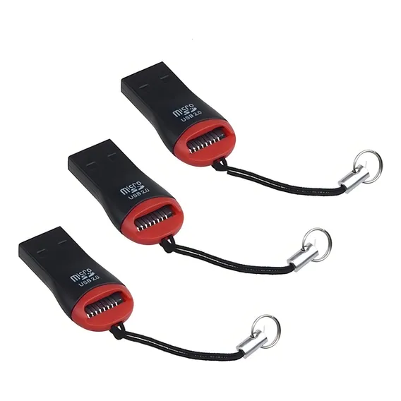 3 Leitor Adaptador Cartão Memória Micro Sd Usb Pendrive 2.0 Foto 1