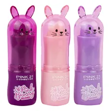 3 Lip Balm Pink Bunny Cs4183 - Kit Pink21 Atacado Foto mini 1