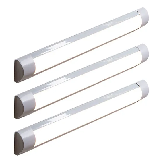 3 Luminaria Led Line 36w Luz Branco Frio Sobrepor Taschibra Foto 1