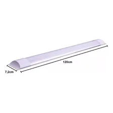 3 Luminaria Tubular Sobrepor Led 36w 120cm 36w Calha 036bf Cor Branco 110V/220V Foto mini 4