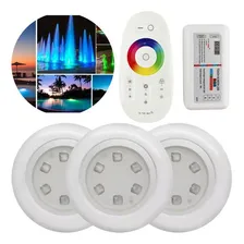 3 Luminárias Leds 12v Piscina Rgb 9w Controladora Módulo Foto  mini 1