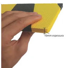 3 Mantas Em Eva Protetor Parede Garagem Com Cola Cor Preto/Amarelo Foto mini 4