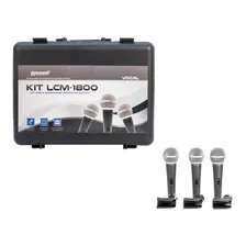 3 Microfones Dinâmicos Cardioide Lexsen Lcm1800 Cor Preto Foto mini 3