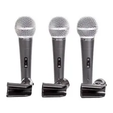 3 Microfones Dinâmicos Cardioide Lexsen Lcm1800 Cor Preto Foto mini 1