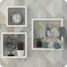3 Nichos Para Quarto De Bebê Infantil Parede Branco Foto  mini 1
