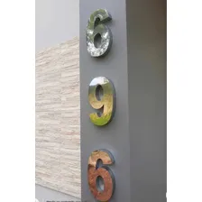 3 Números Residencial 20cm Aço Inox Brilhante 3d Cor Inox espelhado Foto mini 3