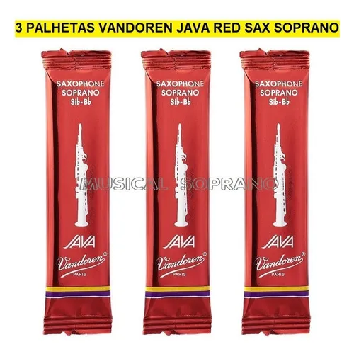 3 Palhetas Vandoren Java Red Sax Soprano - N° 2 Foto 1