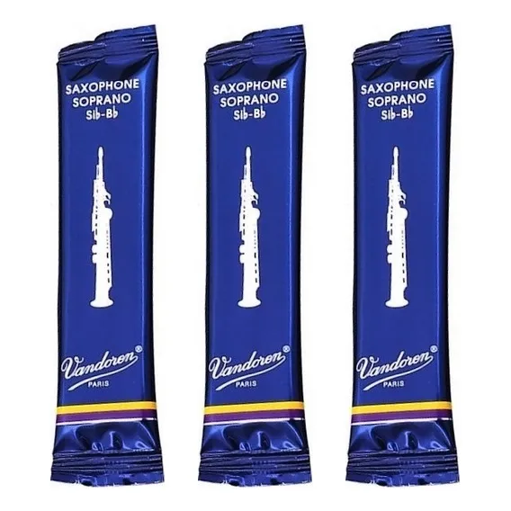 3 Palhetas Vandoren Tradicional Sax Soprano - N° 1 Foto 1
