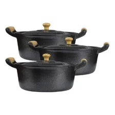 3 Panelas Caçarola Alumínio Fundido Craqueada Numero 16cm Foto  mini 1