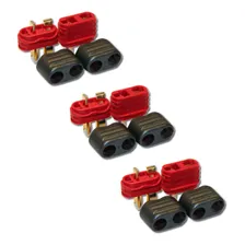 3 Par De Conector Plug T-dean Com Capa Macho+fêmea Modelismo Foto  mini 1