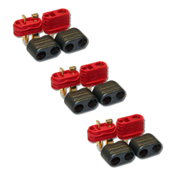 3 Par De Conector Plug T-dean Com Capa Macho+fêmea Modelismo Foto 1