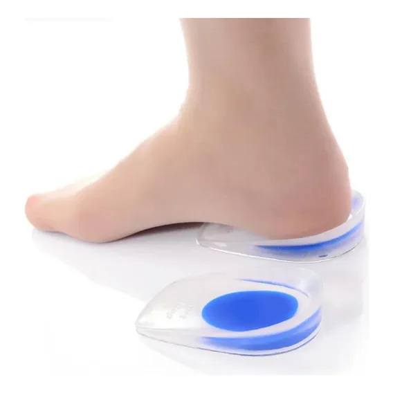 3 Pares Meia Palmilha Silicone Macio Gel Ortopédica Esporão Foto 1