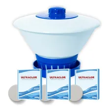 3 Pastilhas Ultraclor 200g E 1 Flutuador Para Piscina Foto mini 1