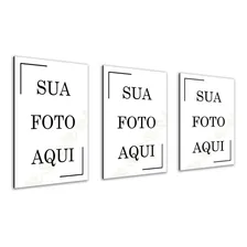 3 Placas Decorativas Personalizadas Com Suas Fotos 21x30cm Personalizado Foto mini 1