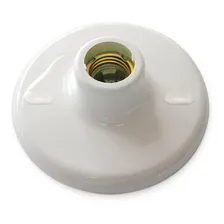 3 Plafonier Branco Com Bocal Em Porcelana P/ Lampada A60 Foto mini 2
