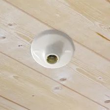 3 Plafonier Branco Com Bocal Em Porcelana P/ Lampada A60 Foto mini 3