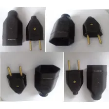 3 Plug Macho Plug Fêmea 3 Plugue Preto Fêmea E Macho 110v/220v Foto mini  2