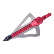 3 Pontas De Caça Para Flecha Arco Recurvo Composto Balestra Cor Vermelho Foto  mini 1