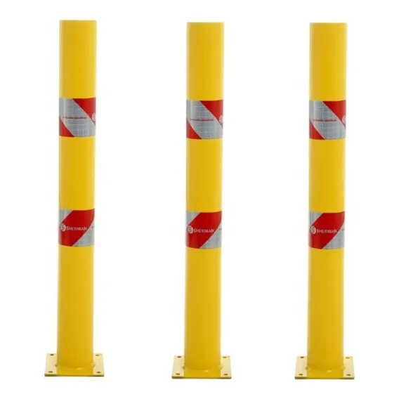 3 Poste Guarda Vaga Limitador Vaga Estacionamento Fixo Al302 Cor Amarelo Foto 1