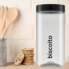 3 Pote Biscoito Bolacha Com Tampa De Rosca Preta 2 Litros Foto mini  3