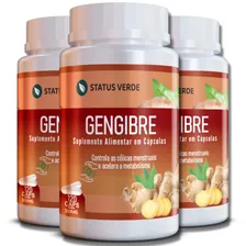 3 Potes Gengibre Termogênico Natural - Kit 360 Cáps De 500mg Sabor Foto  mini 1