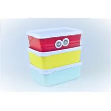 3 Potes Herméticos Dup Murano 1,2l Freezer Microondas Foto mini 2