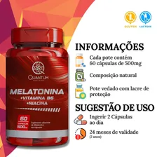 3 Potes Melatonina mas Vitamina C mas Niacina mas Kit 180 Cáps Sabor Sem Sabor Foto mini  3