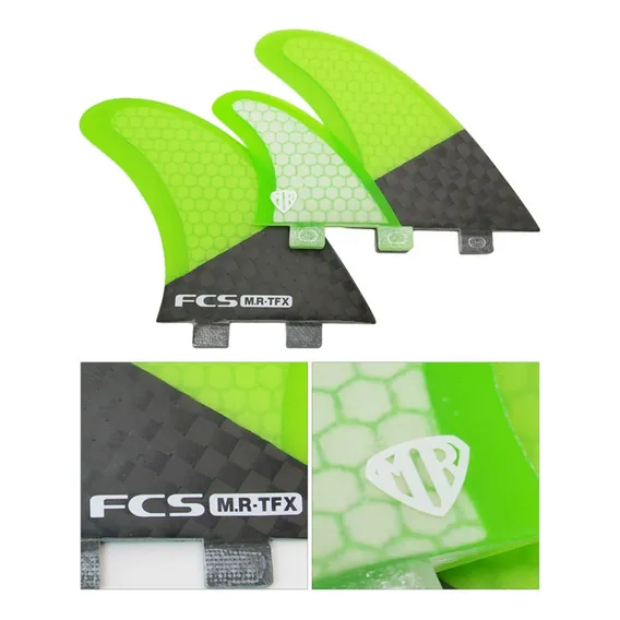 3 Quilhas Fcs Twin + Estabilizadora Pc Carbono Mark Richards Foto 1