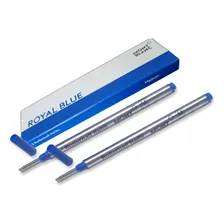 3 Refil M710 Caneta Mont Blanc Rollerball Carga Tinta Azul Foto mini  2
