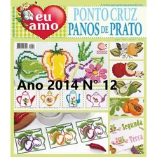 3 Revistas Eu Amo Ponto Cruz Panos De Prato Bordados Lote 5 Foto mini 2