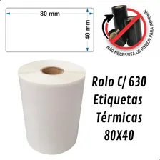 3 Rls Etiqueta Térmica 80x40 Adesiva - Zebra Elgin Argox Cor Branco Foto mini 4
