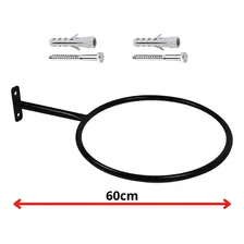 3 Suporte De Parede Para Bola Suiça (pilates)-reforçado Cor Preto Foto mini  2
