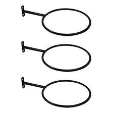 3 Suporte De Parede Para Bola Suiça (pilates)-reforçado Cor Preto Foto  mini 1