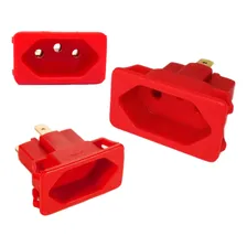 3 Tomada Embutir Fêmea Painel Vermelha 3 Pinos 20a Margirius Cor Vermelho Foto  mini 1