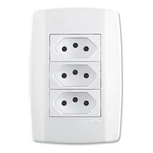 3 Tomadas Monobloco 20a/250v Slim Ilumi Cor Branco Foto mini 1