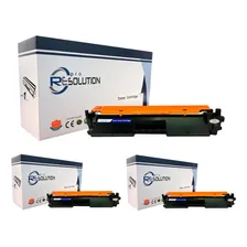 3 Toner Compativel 17a Com Chip Cf217a M102 M102a M130 M130a Tinta Preto Foto  mini 1