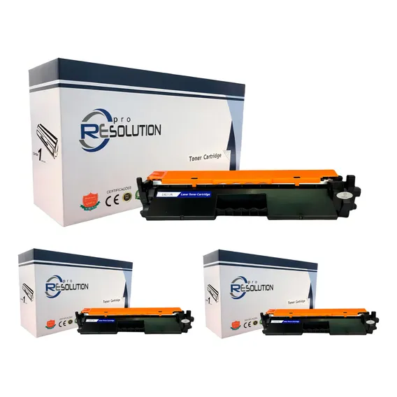 3 Toner Compativel 17a Com Chip Cf217a M102 M102a M130 M130a Tinta Preto Foto 1