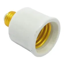 3 Uni Adaptador Bocal Ampliação Soquete De E27 P/ E40 De Porcelana Cor Branco Foto mini  2