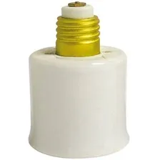 3 Uni Adaptador Bocal Ampliação Soquete De E27 P/ E40 De Porcelana Cor Branco Foto mini  3