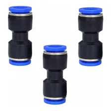 3 União Emenda Reta Tubo 8mm Pneumática Engate Rápido Foto  mini 1