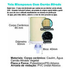 3 Vela P/ Filtro De Barro Com Carvão Ativado+3 Boia Dosadora Foto mini 4