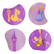 30 Adesivos Redondo Decoração Rapunzel Festa Aniversário Foto mini 4
