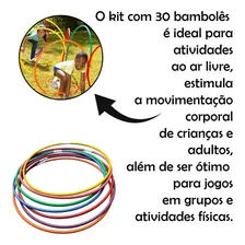 30 Bamboles Argola 65cm Arco Infantil Colorido Reforçado Foto mini 4