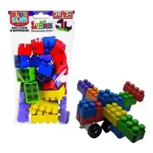 30 Blocos Montar Montagem Encaixe Brinquedo Educativo Foto mini 3