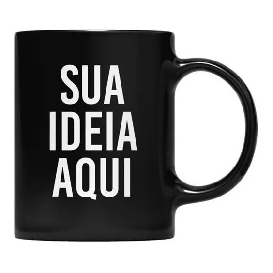 30 Caneca XĂcara Preta CafĂ© Personalizada Logo Frase Foto Foto 1
