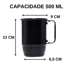 30 Canecas De Alumínio Preta Para Chopp 500ml Foto mini 4