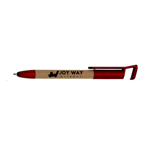 30 Caneta Vermelho Apoio Celular Touch Personalizada Tinta Ciano Foto 1