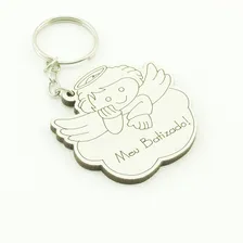 30 Chaveiros Personalizados Mdf - Anjinho Nuvem - Mat-017b Foto  mini 1